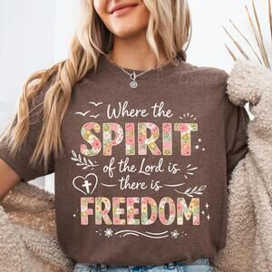 Christian Spirit Of The Lord Boho Doodle Floral Shirt, Baptism Religious